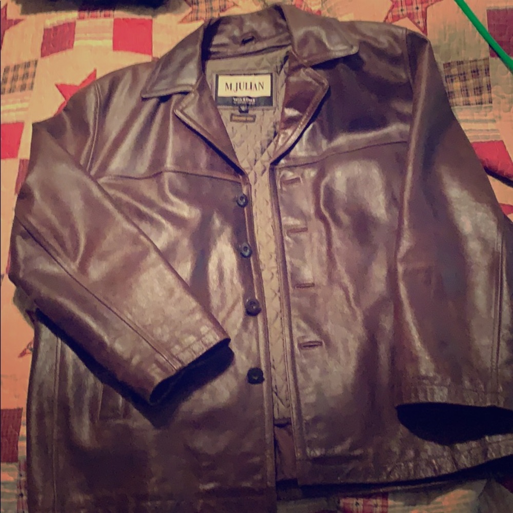 Leather coat
